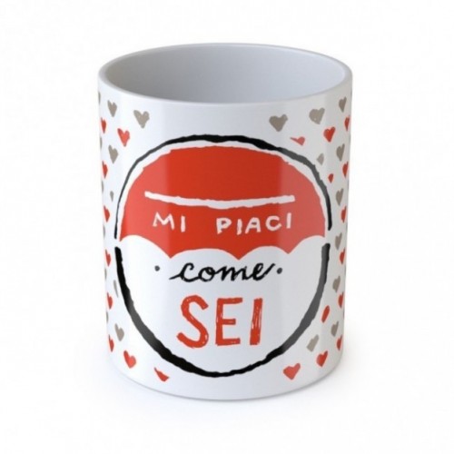 Love Mug "Mi piaci come sei", tazza in ceramica