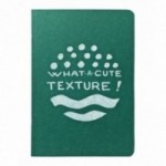 Notes tascabile "What a cute texture!", copertina verde smeraldo e interno in carta colore nero