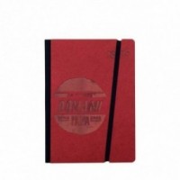Carnet "Lo faccio domani come prima cosa" couverture rigide rouge en carton naturel, format de poche - SMALL 11x15 cm