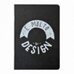 Notes tascabile "È molto di design", copertina nera e interno in carta colore nero