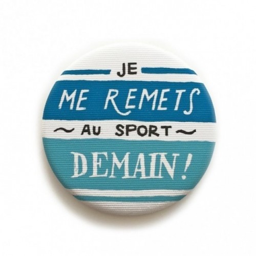 Deco Pipeau Magnetiche: magnete "Je me remets au sport demain! "