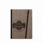 Taccuino "J'en prends bonne note", copertina rigida in legno palissandro, SMALL tascabile formato 11x15 cm
