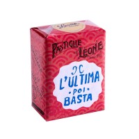 Confezione Pastiglie Leone "L'ultima poi basta" da 30g, caramelle senza glutine e senza coloranti artificiali