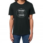 T-shirt unisex "Domani mi alzo e vado a correre" 100% cotone biologico colore nero