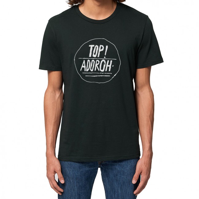 T-shirt unisex "Top, Adoroh!" 100% cotone biologico colore nero