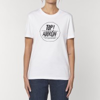 T-shirt unisex "Top, Adoroh!" 100% cotone biologico colore bianco